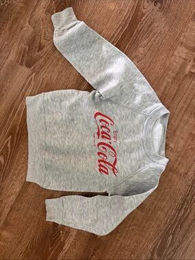 Kids size 6 ❤️Coca-Cola Light Gray Sweatshirt with Red Logo